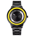 Skmei 9267 Luxury Quartz Watch for Men Waterproof Wristwatch with Trendy Camera Lens Design Glass Dial Window